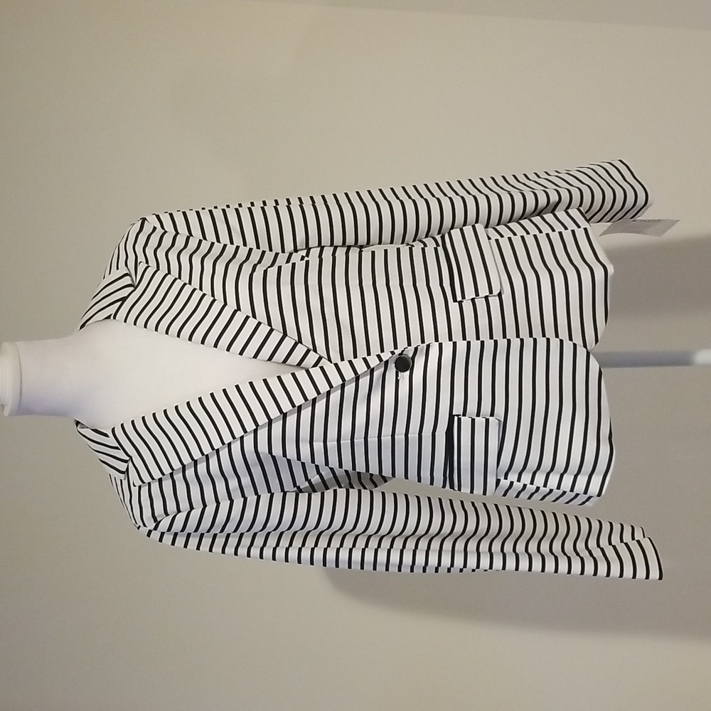 NWT! XOXO Black and White Stripe Blazer